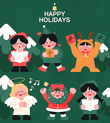 전신 나무 여자 남자 어린이 크리스마스 음표 일러스트 노래 산타모자 산타옷 크리스마스선물 들기 소녀 소년 여러명 초록색 선물상자 눈감음 유치원 유치원생 루돌프 종 하트 악보 즐거움 성가대 핸드벨 어린이만 크리스마스리스 국내일러스트 천사링 AI파일 모양 식물 모자_잡화 기호 옷 교육 기념일 감정 기독교 악기 음악 컬러 다수 모션 사슴 천사 선물 사람 상자 화환 합창 파일형식 벡터
