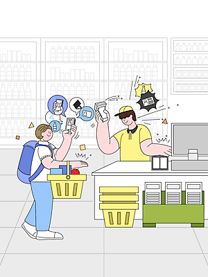 전신 남자 말풍선 일러스트 모바일 술병 사람모양 주류 설명 서기 들기 상반신 성인 두명 스마트폰 바구니 사과 계산대 장바구니 직원 확인 신분증 편의점 포스기 화분진열대 성인남자만 국내일러스트 AI파일 모양 음료 과일 모션 병_용기 사람 핸드폰 스마트기기 쇼핑 상점 기계 진열장 증명서 남자만 성인만 파일형식 벡터