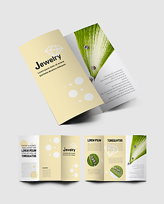 템플릿 표지디자인 표지 내지 리플렛 3단접지 나뭇잎 팜플렛 사람없음 노란색 흰색 원형 풀 보석 다이아몬드 이미지템플릿 AI파일 도형 식물 컬러 잎 광석 파일형식 벡터