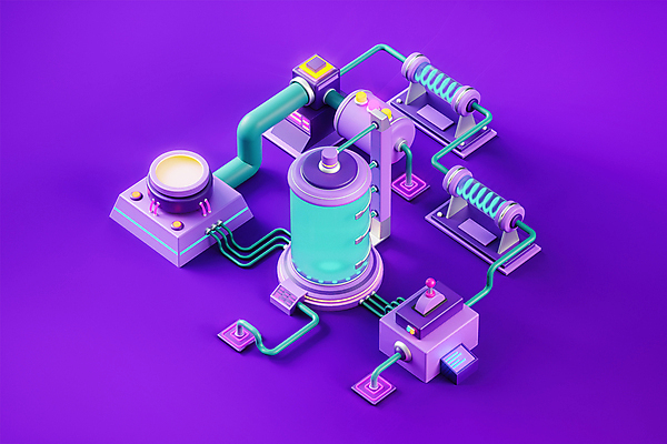 PSD 편집 편집이미지 공장 사람없음 3D 보라색 기계 연구실 디지털합성 아이소메트릭 개인정보 데이터케이스 보관소 서버 연구소 조종장치 로우폴리 편집소스 마이데이터 편집3D 컬러 공업 장비 정보 저장 파일형식