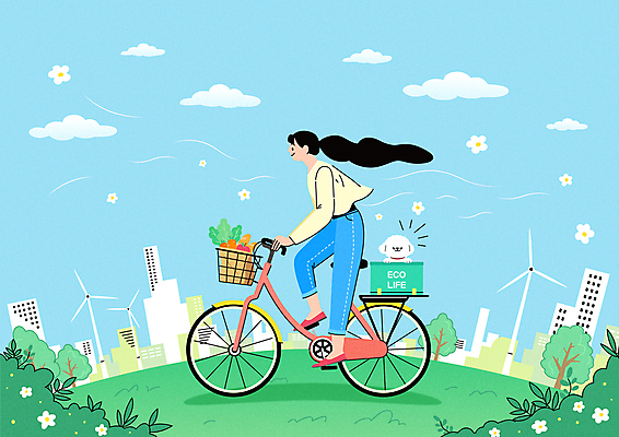 전신 나무 구름 한마리 여자 꽃 반려견 빵 일러스트 하늘 한명 빌딩 성인 건물 반려동물 자연보호 그린캠페인 자전거 봄풍경 봄 당근 도시 풀 풍력에너지 강아지 승차 에코 친환경 에코라이프 라이딩 성인여자한명만 바람불기 저탄소 국내일러스트 AI파일 자연요소 식물 동물 1 라이프스타일 건축물 계절 음식 캠페인 모션 자연 뿌리채소 사람 풍경 환경 바이크 그린에너지 개 보호 불기 녹색성장 여자한명만 성인여자만 파일형식 벡터