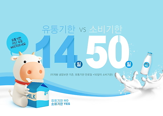 PSD 편집이미지 음식 하늘색 말풍선 타이포그라피 사람없음 우유 신선 잡기 비교 소 우유병 소캐릭터 유통기한 소비기한 소비기한표시제 이미지편집 우유갑 문자 동물캐릭터 컨셉 포유류 모션 병_용기 유제품 파란색 정책 제도 파일형식
