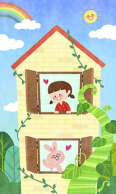 PSD 구름 한마리 여자 어린이 동물캐릭터 무지개 일러스트 하늘 주택 한명 소녀 상반신 태양 다정 올려보기 하트 토끼 인사 담쟁이덩굴 손인사 어린이상상 이웃 소녀한명만 내려보기 국내일러스트 일러캐릭터 자연요소 모양 동물 캐릭터 1 컨셉 포유류 모션 상상 사람 건물 반려동물 예절 덩굴 여자한명만 소녀만 파일형식