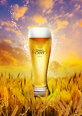 PSD 구름 편집이미지 하늘 맥주 사람없음 노을 보리 맥주잔 보리밭 맥주거품 스플래쉬 이미지편집 자연요소 밭 술잔 곡류 주류 거품 파일형식