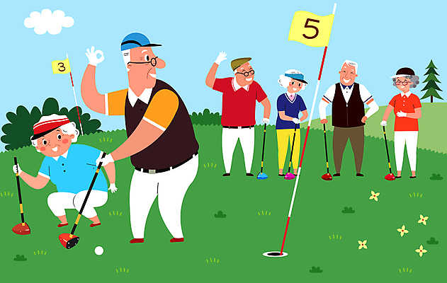 전신 나무 구름 여자 할아버지 노년 남자 꽃 할머니 골프 일러스트 응원 골프장 필드 레저 함께함 서기 여러명 취미 야외 파이팅 골프채 잡기 뒤돌아보기 OK 골프웨어 즐거움 웅크림 골프깃발 노인만 파크골프 국내일러스트 AI파일 자연요소 식물 옷 감정 다수 컨셉 스포츠시설 모션 골프용품 사람 손짓 성인 구기 깃발 성인만 파일형식 벡터