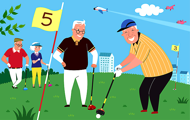 전신 구름 여자 할아버지 노년 남자 할머니 골프 일러스트 골프장 조류 필드 레저 비행기 함께함 서기 웃음 여러명 취미 야외 건물 골프채 다리꼬기 잡기 골프웨어 즐거움 퍼팅 골프깃발 노인만 안경낌 파크골프 국내일러스트 AI파일 자연요소 동물 건축물 옷 감정 안경 포즈 다수 컨셉 스포츠시설 항공교통 모션 골프용품 대중교통 표정 사람 성인 구기 깃발 성인만 파일형식 벡터