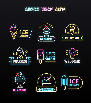 리본 일러스트 간판 사람없음 흐름 체리 달콤 심볼 네온 콘아이스크림 소프트아이스크림 막대아이스크림 아이스크림가게 웰컴 잇자국 컵아이스크림 국내일러스트 AI파일 컨셉 과일 자국 아이스크림 맛 아이스크림장사 파일형식 벡터