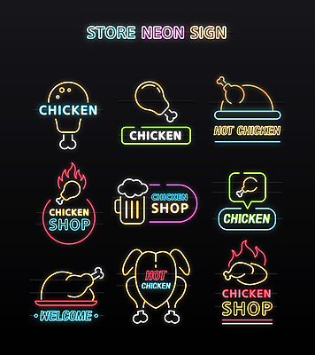 말풍선 일러스트 불꽃 간판 맥주 생맥주 사람없음 사각형 통닭 치킨 원형 심볼 네온 맥주잔 닭다리 웰컴 치킨집 국내일러스트 AI파일 도형 술잔 불 주류 상점 닭고기요리 파일형식 벡터