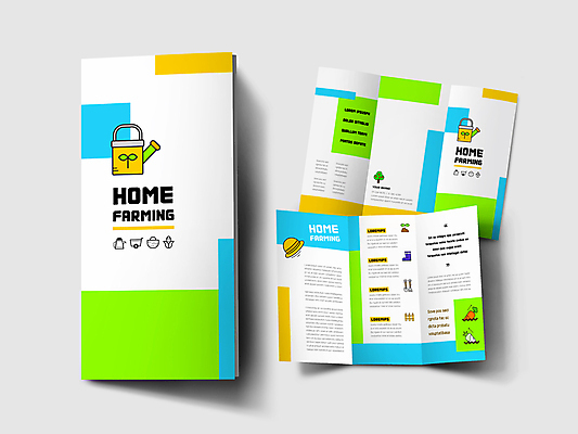 템플릿 표지디자인 표지 내지 리플렛 3단접지 장화 팜플렛 사람없음 울타리 새싹 농사 당근 물뿌리개 흰색 무 모종삽 밀짚모자 형광색 인디자인 INDD 홈파밍 이미지템플릿 식물 모자_잡화 컬러 신발 농업 뿌리채소 담장 삽 파일형식