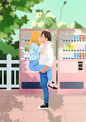 전신 PSD 커플 여자 남자 행복 일러스트 포옹 나뭇잎 키스 매달리기 그림자 사랑 서기 들기 성인 두명 울타리 눈감음 다정 나무그늘 자판기 성인만 들어올리기 국내일러스트 나무 감정 컨셉 잎 관계 안기 모션 사람 담장 그늘 애정표현 파일형식