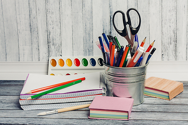 포토 JPG 해외이미지 비즈니스 문구용품 사람없음 다이어리 사무용품 메모지 팔레트 책상 오브젝트 연필꽂이 해외포토 가구 파일형식 이미지허브