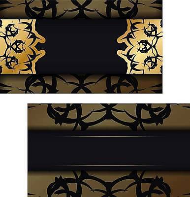 EPS 해외이미지 문양 백그라운드 일러스트 사람없음 검은색 금색 화려 고급 해외일러스트 카드프레임 컬러 컨셉 프레임 파일형식 벡터 이미지허브