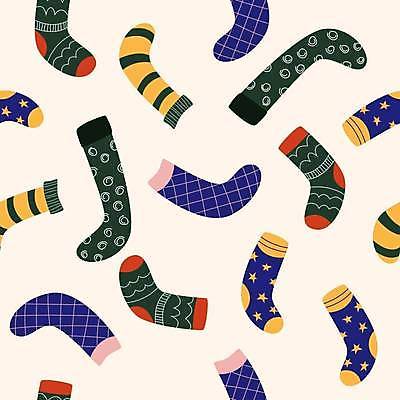 EPS 해외이미지 겨울 패턴 일러스트 양말 사람없음 컬러풀 해외202309 해외일러스트 계절 컬러 무늬 파일형식 벡터 이미지허브