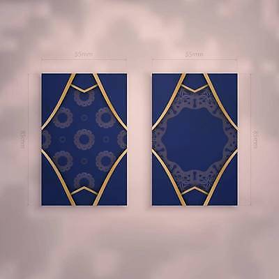 EPS 해외이미지 디자인 백그라운드 패턴 일러스트 명함 사람없음 파란색 세트 금색 고급 목업 해외일러스트 컬러 컨셉 무늬 파일형식 벡터 이미지허브