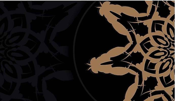 EPS 해외이미지 문양 백그라운드 일러스트 사람없음 검은색 금색 화려 고급 카피스페이스 해외일러스트 컬러 컨셉 공백 파일형식 벡터 이미지허브