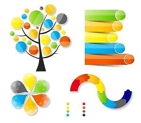 EPS 해외이미지 나무 말풍선 일러스트 비즈니스 사람없음 그래픽 세트 자료 공백 인포그래픽 정보 원형 퍼즐 연결 나무모양 목차 해외일러스트 모양 도형 식물 파일형식 벡터 이미지허브