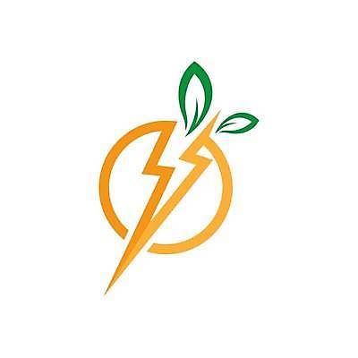 EPS 해외이미지 잎 일러스트 사람없음 초록색 노란색 심볼 번개모양 해외일러스트 모양 식물 컬러 번개 파일형식 벡터 이미지허브
