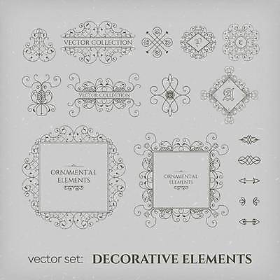 EPS 해외이미지 디자인 일러스트 프레임 사람없음 세트 사각형 빈티지 우아함 테두리 고딕 바로크 빅토리아 해외일러스트 도형 컨셉 파일형식 벡터 이미지허브