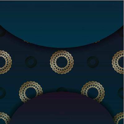 EPS 해외이미지 문양 디자인 백그라운드 일러스트 프레임 사람없음 금색 화려 고급 남색 아치 카피스페이스 해외일러스트 컬러 컨셉 공백 파일형식 벡터 이미지허브