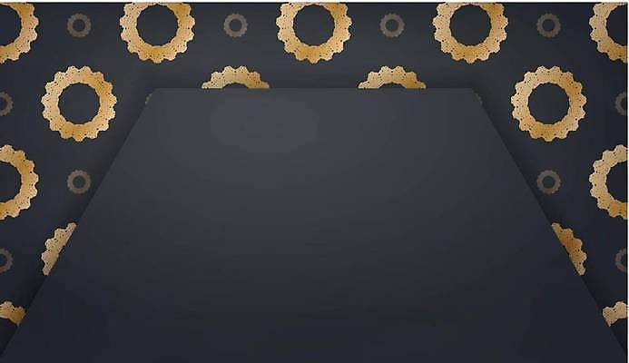 EPS 해외이미지 문양 백그라운드 패턴 일러스트 사람없음 회색 금색 화려 고급 카피스페이스 해외일러스트 컬러 컨셉 무늬 공백 파일형식 벡터 이미지허브