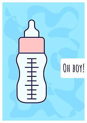 EPS 해외이미지 템플릿 하늘색 일러스트 사람없음 아기용품 젖병 분유 해외일러스트 파란색 오브젝트 파일형식 벡터 이미지허브