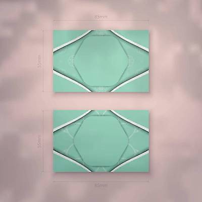 EPS 해외이미지 디자인 백그라운드 패턴 일러스트 명함 사람없음 세트 고급 민트색 목업 해외일러스트 카드프레임 컬러 컨셉 무늬 프레임 파일형식 벡터 이미지허브