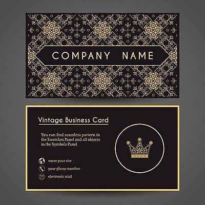 EPS 해외이미지 디자인 패턴 일러스트 명함 왕관 사람없음 갈색 고급 스타일 해외일러스트 컬러 컨셉 무늬 파일형식 벡터 이미지허브