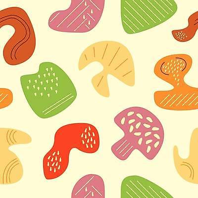 EPS 해외이미지 패턴 일러스트 추상 사람없음 버섯 패턴백그라운드 연노랑색 해외일러스트 백그라운드 무늬 노란색 파일형식 벡터 이미지허브