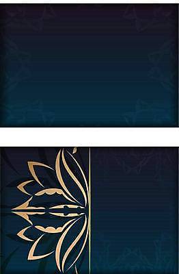 EPS 해외이미지 문양 백그라운드 곡선 일러스트 사람없음 파란색 빈티지 화려 고급 연꽃문양 해외일러스트 선 컬러 컨셉 파일형식 벡터 이미지허브