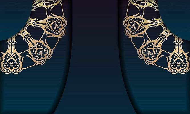 EPS 해외이미지 문양 디자인 백그라운드 일러스트 프레임 사람없음 금색 화려 고급 남색 카피스페이스 국경 해외일러스트 컬러 컨셉 공백 파일형식 벡터 이미지허브