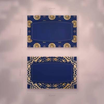 EPS 해외이미지 디자인 백그라운드 패턴 일러스트 명함 사람없음 파란색 세트 고급 만다라 목업 해외일러스트 컬러 컨셉 무늬 파일형식 벡터 이미지허브