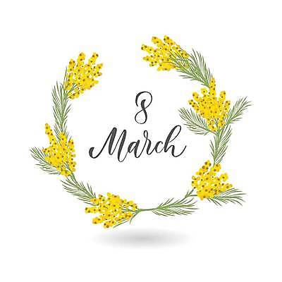 EPS 해외이미지 일러스트 캘리그라피 프레임 사람없음 노란색 원형 풀잎 8월 미모사 해외일러스트 도형 컬러 잎 풀_식물 날짜 파일형식 벡터 이미지허브