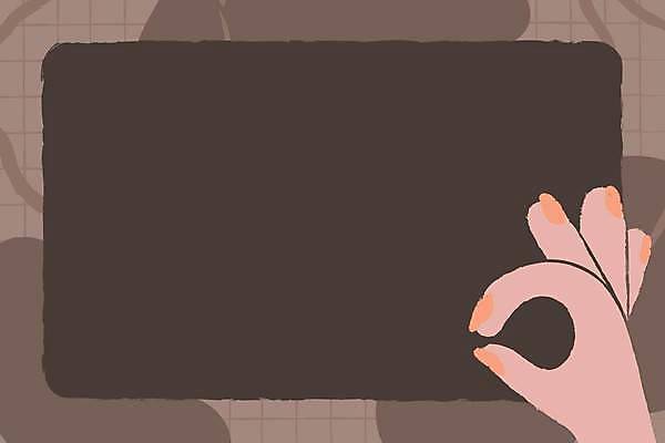 EPS 해외이미지 손 디자인 백그라운드 일러스트 프레임 신체부위 갈색 공백 OK 만족 카피스페이스 해외일러스트 감정 컬러 사람 손짓 파일형식 벡터 이미지허브