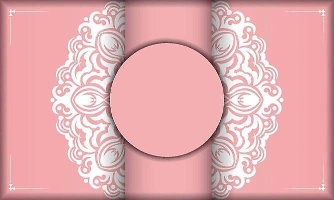 EPS 해외이미지 문양 분홍색 일러스트 프레임 사람없음 원형 화려 고급 빅토리아 카피스페이스 해외일러스트 도형 컬러 컨셉 공백 파일형식 벡터 이미지허브