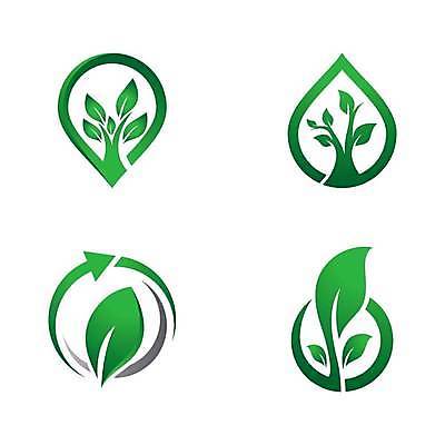 EPS 해외이미지 나무 화살표 잎 일러스트 나뭇잎 사람없음 초록색 세트 심볼 에코 친환경 해외일러스트 식물 컬러 환경 파일형식 벡터 이미지허브