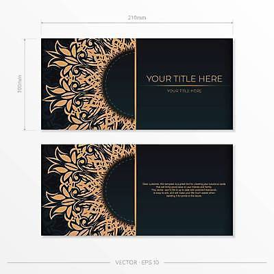 EPS 해외이미지 문양 백그라운드 일러스트 사람없음 검은색 금색 빈티지 화려 고급 엽서 해외일러스트 카드프레임 컬러 컨셉 프레임 편지 파일형식 벡터 이미지허브