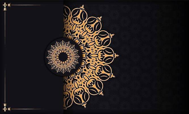 EPS 해외이미지 문양 백그라운드 일러스트 사람없음 검은색 금색 빈티지 화려 고급 해외일러스트 컬러 컨셉 파일형식 벡터 이미지허브