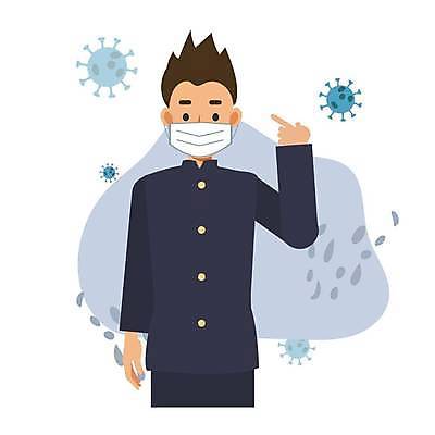 EPS 해외이미지 손 아시아 얼굴 컨셉 일러스트 건강 가면 마스크 안전 사람 플랫 바이러스 보호 질병 위험 만화 감염 보여주기 해외일러스트 나라 의학 모션 신체부위 파일형식 벡터 이미지허브