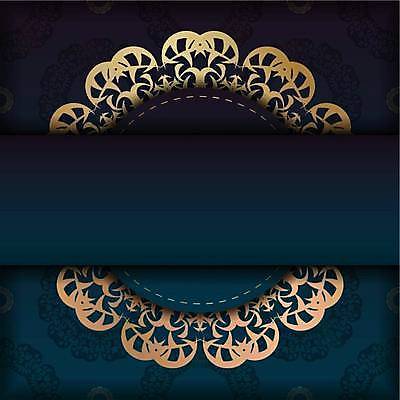 EPS 해외이미지 문양 점선 백그라운드 일러스트 사람없음 파란색 금색 화려 고급 카피스페이스 해외일러스트 선 컬러 컨셉 공백 파일형식 벡터 이미지허브