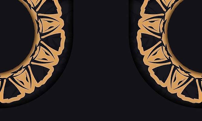 EPS 해외이미지 문양 백그라운드 일러스트 사람없음 검은색 금색 원형 화려 고급 해외일러스트 도형 컬러 컨셉 파일형식 벡터 이미지허브