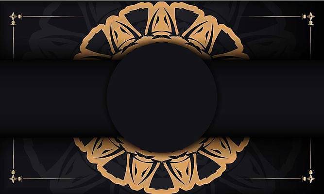 EPS 해외이미지 문양 백그라운드 일러스트 사람없음 검은색 금색 화려 고급 카피스페이스 해외일러스트 컬러 컨셉 공백 파일형식 벡터 이미지허브