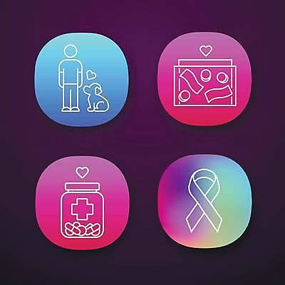 EPS 해외이미지 리본 돈 일러스트 사람모양 사람없음 컬러풀 알약 봉사 강아지 어플리케이션 약병 동물보호 그라데이션 기부함 해외일러스트 모양 컬러 반려동물 약 도움 재산 개 사회이슈 기부 병_담는 파일형식 벡터 이미지허브