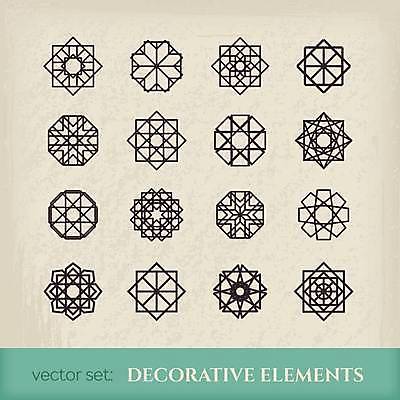 EPS 해외이미지 디자인 일러스트 추상 사람없음 세트 오리엔탈 심볼 만다라 해외일러스트 무늬 파일형식 벡터 이미지허브