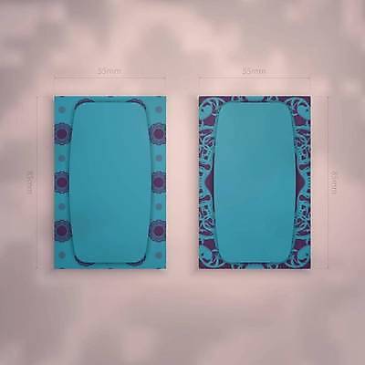 EPS 해외이미지 디자인 백그라운드 패턴 일러스트 명함 사람없음 세트 고급 청록색 목업 해외일러스트 카드프레임 컬러 컨셉 무늬 프레임 파일형식 벡터 이미지허브