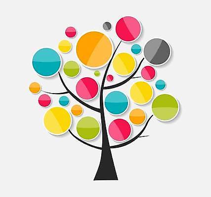 EPS 해외이미지 나무 디자인 일러스트 비즈니스 사람없음 자료 인포그래픽 원형 해외일러스트 도형 식물 파일형식 벡터 이미지허브