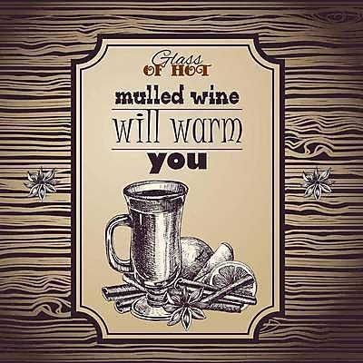 EPS 해외이미지 크리스마스 겨울 일러스트 사람없음 컵 와인 시나몬스틱 뱅쇼 팔각회향 해외일러스트 식기 계절 기념일 주류 향신료 시나몬 파일형식 벡터 이미지허브