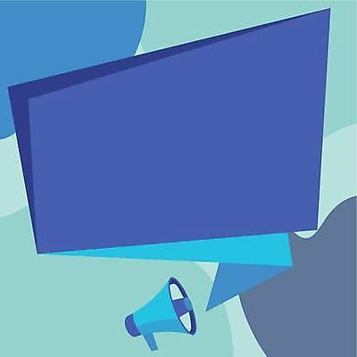 EPS 해외이미지 도형 하늘색 말풍선 일러스트 프레임 사람없음 확성기 외침 알림 카피스페이스 해외일러스트 파란색 소리 공백 파일형식 벡터 이미지허브