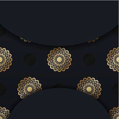 EPS 해외이미지 문양 백그라운드 패턴 일러스트 사람없음 검은색 금색 화려 고급 해외일러스트 컬러 컨셉 무늬 파일형식 벡터 이미지허브