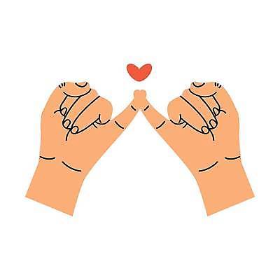 EPS 해외이미지 손 일러스트 사랑 손짓 신체부위 하트 약속 새끼손가락 해외일러스트 모양 감정 모션 사람 파일형식 벡터 이미지허브