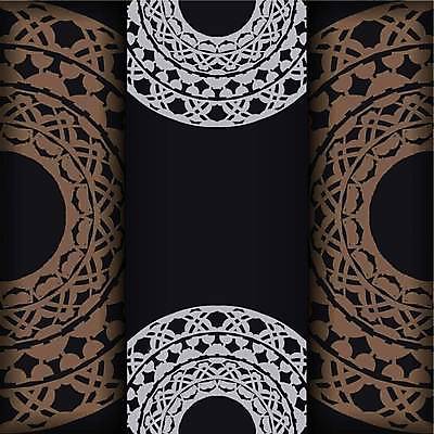 EPS 해외이미지 문양 백그라운드 일러스트 사람없음 검은색 빈티지 원형 화려 고급 해외일러스트 도형 컬러 컨셉 파일형식 벡터 이미지허브